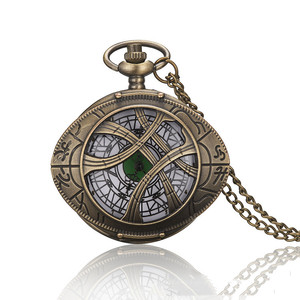 Reloj <span class=keywords><strong>de</strong></span> Bolsillo <span class=keywords><strong>de</strong></span> Cuarzo Agamotto <span class=keywords><strong>de</strong></span> <span class=keywords><strong>Doctor</strong></span> <span class=keywords><strong>Strange</strong></span> <span class=keywords><strong>de</strong></span> <span class=keywords><strong>Marvel</strong></span>, Estilo Vintage, Retro, con Ojo Hueco, Cadena <span class=keywords><strong>de</strong></span> Acero Inoxidable, Resistente al Agua 3BAR - Product Image 1