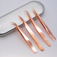 Kit de pinces pour Extension de cils, pinces à épiler droit et incurvé, 5 pièces, meilleure vente