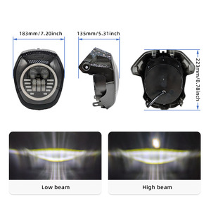 Phare avant de moto à LED, <span class=keywords><strong>style</strong></span> populaire, coque extérieure épaissie, 2600lm, lumière auxiliaire super lumineuse - Product Image 3