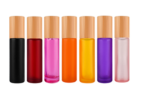 10ml 15ml smerigliato chiaro <span class=keywords><strong>ambra</strong></span> rotolo di vetro su bottiglia con tappo di bambù di lusso in acciaio rullo sfera <span class=keywords><strong>profumo</strong></span> e bottiglia di olio essenziale - Product Image 4