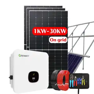 シングルスプリットフェーズ120v/240vオングリッド太陽光発電システム5kw 8kw 9kw 10kw 12kw 15kw家庭用太陽光発電システム価格