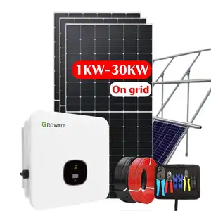 Tek bölünmüş faz 120v/240v ızgara güneş enerjisi sistemleri üzerinde 5kw 8kw 9kw 10kw 12kw 15kw ev güneş enerjisi sistemi fiyat