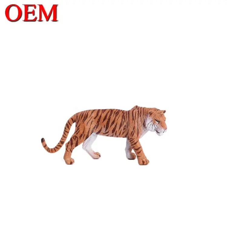 カスタム教育玩具OEM樹脂/PVC動物フィギュア玩具子供用タイガー