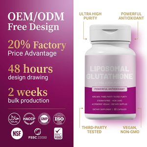 Suplemento <span class=keywords><strong>de</strong></span> Glutatión Liposomal OEM/ODM, Glutatión Reducido, Antioxidante Maestro para Aclarar la Piel y Apoyar la Salud Celular - Product Image 1