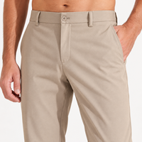 Celana Golf Pria Model Straight Fit Custom, Celana Anti Kusut Bahan Stretch OEM ODM Label Pribadi Pasokan Grosir