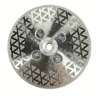 Meule diamantée électrolytique robuste pour meulage en biseau |   Disque à motif maillé double face pour meuleuses d'angle (filetage M14 / 5/8-11)