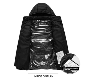 PAIDES Venta al por mayor <span class=keywords><strong>9</strong></span> zonas calentadas 21 zonas calentadas invierno Calentamiento USB Chaquetas Abrigo de invierno chaleco calentado con cremallera para hombres y mujeres - Product Image 3