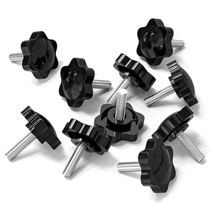Vis <span class=keywords><strong>à</strong></span> molette personnalisées M5 M6 M8 M10 en acier inoxydable zingué noir, bouton <span class=keywords><strong>à</strong></span> six lobes, filetage long, classe 4.8 6.8 pour fixations de machines - Product Image 5