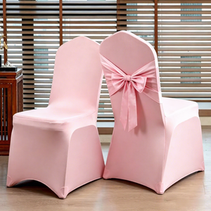 Housses de chaise extensibles en spandex Scuba, blanc, or, <span class=keywords><strong>noir</strong></span> et multicolores, pour mariages, fêtes, banquets et événements, vente en gros - Product Image 3