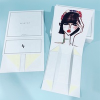 Boîte cadeau à clapet personnalisée pour cosmétiques, blush, emballage rigide en papier magnétique pliable, gaufrage, pelliculage mat, dentifrice