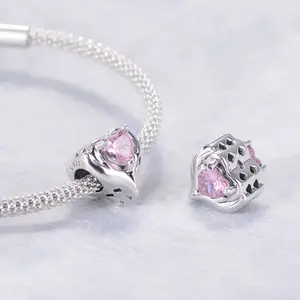 Perak Murni 925 Perhiasan Tak Terbatas Cinta Charming Beads Clover Charm Diy Perhiasan Aksesoris Desainer Pesona untuk Gelang