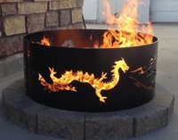 Foyer extérieur / Anneau de feu en acier pour camping, plage et extérieur