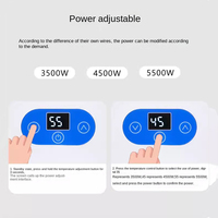 Chauffe-eau électrique mural 5,5 kW pour salle de bain, chauffage rapide, affichage LED, boîtier en plastique, pour hôtel