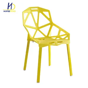 पीले स्टाइलिश स्टैकबल डाइनिंग चेयर फास्ट फूड सस्ते आउटडोर पॉलीप्रोपाइलीन कुर्सियां बिक्री के लिए बड़ी डाइनिंग टेबल कुर्सियां