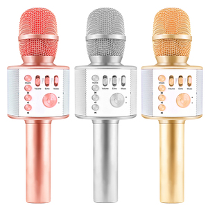 ไมโครโฟนไร้สายระดับพรีเมียม WS85 8 เครื่องเล่นเพลง KTV แบบพกพาสำหรับใช้ในบ้าน ลำโพงร้องเพลง - Product Image 1