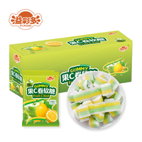 Groene Appel Citroen Gemengd Fruit Roll Gummy Candy 24g Doos 20 stuks Zachte Kauwgom OEM Aangepast Label Groothandel Fabriek Direct