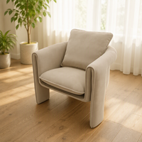 Nordischer Moderner Luxus-Einzelsessel, Eleganter Holzsessel für Hotel, Schlafzimmer und Strand-Lounge, Geeignet für Wohnzimmer