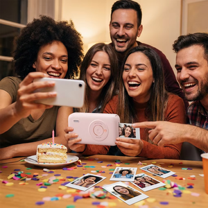 Mini Impresora de Etiquetas Inalámbrica ZINK Rosa para Teléfonos Inteligentes, Diario de Viaje, Regalos DIY, Impresora de Fotos Portátil 2026 - Product Image 5