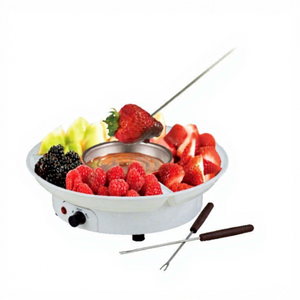 Fontaine <span class=keywords><strong>à</strong></span> chocolat <span class=keywords><strong>électrique</strong></span> 25W CF-19B, ensemble de <span class=keywords><strong>fondue</strong></span> pour mariage et hôtel - Product Image 1