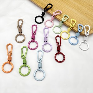 Colorful Zinc Alloy Hook Keychain <b>Spring</b> <b>Clip</b> For Bag Accessories Diy Craft Parts - Product Image 2