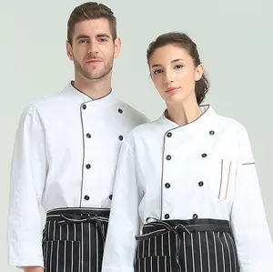 Abrigos de uniforme de Chef de alta calidad, último diseño, Restaurante Japonés, Sushi, Pizza, cocinero, a la venta