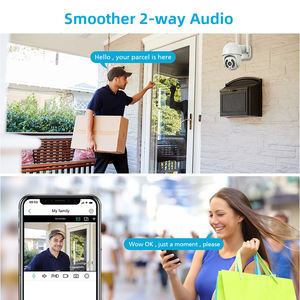 Cámara de Seguridad IP PTZ Inalámbrica WiFi con Visión Nocturna de 1080P, Sirena de Alarma, Red de Seguridad para Exteriores, Cámara CCTV WiFi <span class=keywords><strong>ICSee</strong></span> de 2MP para Uso Doméstico - Product Image 6