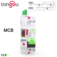 Pour TONGOU Auto Recloser LED Mini interrupteur de sécurité MCB disjoncteur modulaire en matière plastique 10A/16A/25A/32A 230V