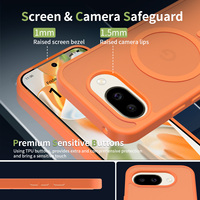 Funda para Google Pixel 10A, Naranja Mate Translúcida, de Lujo, Suave al Tacto, Personalizada, Antigolpes, Magnética, Venta al Por Mayor de Fábrica