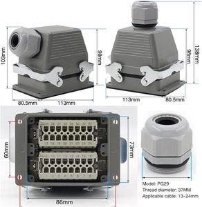 Harting Heavy Duty nối nhà ở bề mặt gắn pin - Product Image 2