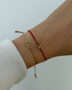 Pulsera de Diamantes con Lazo Rojo, Oro de 14K, Joyería Fina al por Mayor, Fabricante Personalizado OEM ODM, Fábrica de Joyería, Pulsera de Regalo para Mujer - Product Image 3