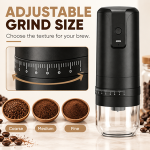 Moulin à café électrique rechargeable portable, réglage de la finesse de mouture, broyage à une touche, tasse amovible - Product Image 2