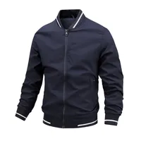LAYENNE Maßgeschneiderte Windbreaker-Kragen-Bomberjacken Herren Marken-Vintage-Reißverschluss-Pullover Winddichte Jacke für Männer