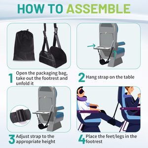 Li Ke travel resting <b>hammock</b> office resting long-distance travel footrest portable double footrest mat included - Product Image 4