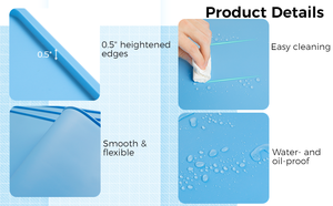 Reusable Rectangle Edge <b>Trays</b> <b>Non</b> <b>Stick</b> Silicone Sheets for Meat Food Silicon Dehydrator Mat - Product Image 2