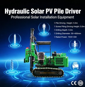 Macchina Solare Autopropulsa per Pali a Vite con Motore a Pompa Cingolato ad Alta Efficienza, Certificata CE, Sistema Idraulico per Pali a Vite - Product Image 6