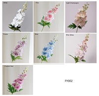 Plante Artificielle Blanche, Toucher Réel, Légère, Branche et Feuilles Naturelles, Fleur de Delphinium, Décoration Maison, Faite à la Main, Saint-Valentin