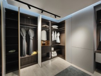 Sistema de Armario Modular para Dormitorio de Gran Capacidad con Diseño de Paquete Plano de Fácil Montaje y Estantes Abiertos