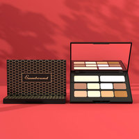 Palette de fard à paupières personnalisée 10 couleurs Palette de fard à paupières maquillage marque privée plastique clair vide 10 couleurs Palette de fard à paupières