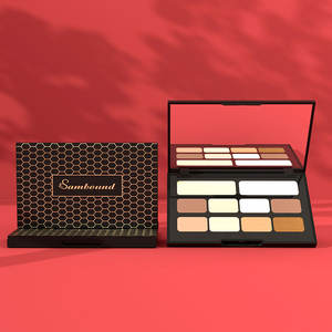 Palette de fard à paupières personnalisée 10 couleurs Palette de fard à paupières maquillage marque privée plastique clair vide 10 couleurs Palette de fard à paupières - Product Image 5