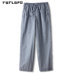 Sustainable Custom Men's Casual Denim Cargo Pants Elastic Baggy Breathable Loose High Quality Streetwear High Street Wholesale - Product Image 5
