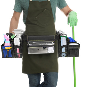 Clean <b>Belt</b> Apron With 15-19 Pockets Adjustable Waist Bag Waterproof <b>Tool</b> Storage For Cleaning Tasks - Product Image 1