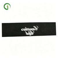 Tapis de bar en PVC personnalisé Ensemble d'accessoires de tapis de service en caoutchouc avec paille pour boire en promotion