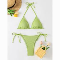 Dropshipping Offre Spéciale Femmes Strap Extreme Micro Mini Bikinis String Sexy Transparent Sequin Swimwear 2024