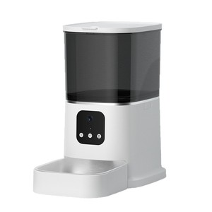 Pemberi makan cerdas kamera ganda, mangkuk otomatis IPX5 tahan air pola polos Dispenser makanan <span class=keywords><strong>Remote</strong></span> <span class=keywords><strong>Control</strong></span> WiFi 6L cerdas hewan peliharaan ramah lingkungan kamera ganda - Product Image 1