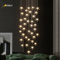 Lampe de lustre à LED en forme d'étoile spéciale New Restaurant Hotel Decorative Iron Acrylic Pendant Light