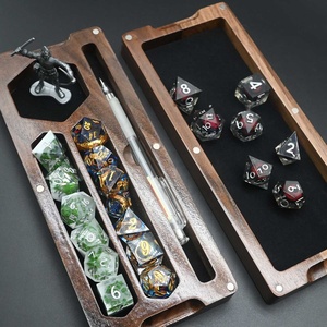 3 có sẵn gỗ hình chữ nhật Tabletop RPG thu nhỏ bằng gỗ DND Hộp xúc xắc cho ngục tối và con rồng - Product Image 2