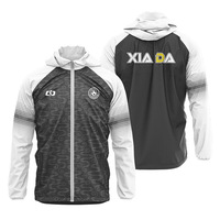 Veste de survêtement de football à capuche personnalisée par sublimation, imperméable, coupe-vent, légère, pour équipe, vente en gros