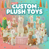 Peluche Llama Personnalisée de Haute Qualité OEM ODM, Adorable Poupée Alpaga Rembourrée pour Merchandising de Marque, Cadeau Enfant et Souvenir