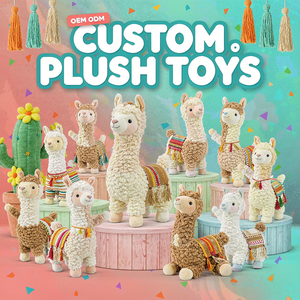 Peluche Llama Personnalisée de Haute Qualité OEM ODM, Adorable Poupée Alpaga Rembourrée pour Merchandising de Marque, Cadeau Enfant et Souvenir - Product Image 1