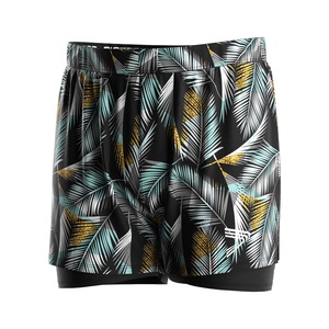 Maillot de bain ample de haute qualité pour homme, short de sport 2-en-1 en polyester pour la gym - Product Image 1
